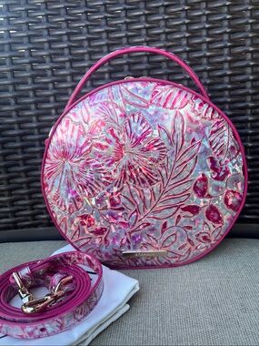 NWT Brahmin LANE in CORAL SNAPDRAGON LOKELANI Crossbody Bag